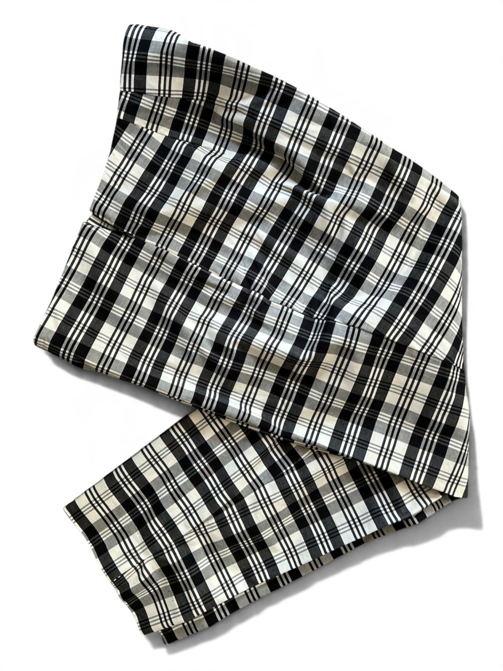 NWOT Talbot’s Black and White Plaid Slacks Size 12P